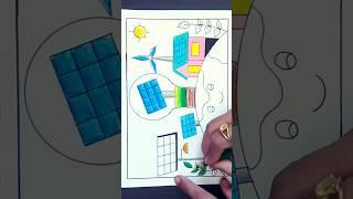 Energy conservation,Solar energy drawing #trending #ytshort#short#viral#shorts #ytshorts#diy#drawing