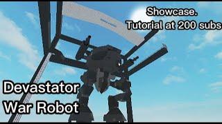 Devastator Mech Showcase (Plane Crazy) Roblox [Tutorial at 200 subs]