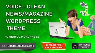 Voice Clean News/Magazine WordPress Theme 100% GPL free download  | full guide installation