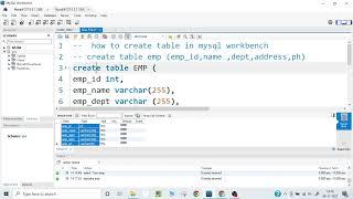 How to create table in MySQL Workbench 8.0.30