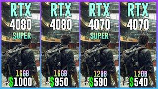 RTX 4080 SUPER vs RTX 4080 vs RTX 4070 SUPER vs RTX 4070 - Test in 25 Games