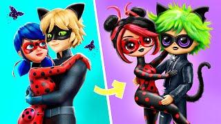 Ladybug and Cat Noir Turned Bad? 30 LOL OMG DIYs