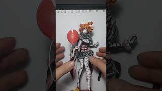 2D Repaint Pennywise #repaint #modelismo #celshading #waifu #miniature #anime #shorts