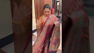 Pashmina Silk Saree | TTDS2028 Actual Price @ Rs.4850/-Offer Price @ Rs.4350/-  | templedesigner.com
