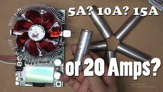 High current discharge test for Tesla 2170 battery: How many Amps can it take?