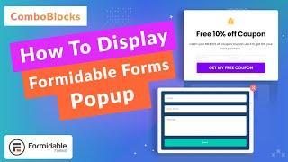 how to display formidable forms popup