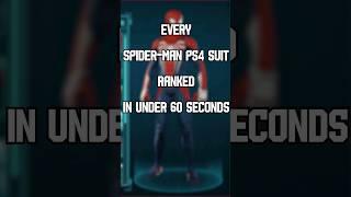 Every Spider-Man PS4 Suit Ranked in 60 Seconds #shorts #spiderman #spidermanps4 #spidermanps5