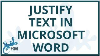 How to justify text in Microsoft Word