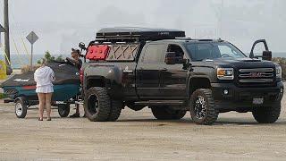 DURAMAX Dually  GMC Nitto grappler extreme terrain tires; Fuel wheels ; IKamper