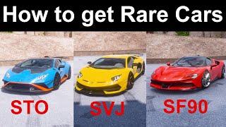 How to get RARE CARS in Forza Horizon 5 (SVJ, STO, SF90, 765LT, Nevera, GTR Nismo, F8, 22B)