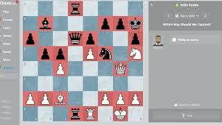 Which Way Should We Capture? Daily Chess Puzzles (4-11-2024) #chess #puzzle #daily