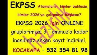 EKPSS 2024 puanı ile kimler atanabilir , kimler atanamaz? Online EKPSS Kurslarımız da 3 Temmuz'a ka