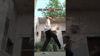 CRISS SHUFFLE ️ CROS X FOOTWORK TUZELITY CHALLENGE  SHUFFLE DANCE  #shorts #youtubeshorts