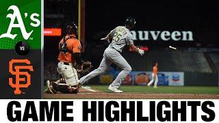 Grand slam leads A's comeback win | A's-Giants Game Highlights 8/14/20