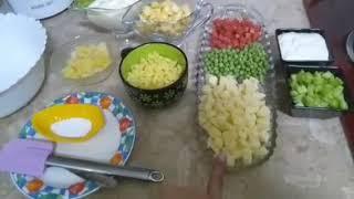 Russian salad  || cooking with Julie ️️