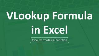 VLookup Formula in Excel for Beginners