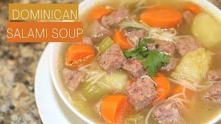 Dominican salami soup | sopa de salami dominicano| Recipes with Ros Emely