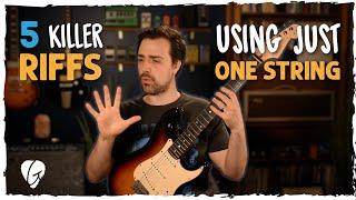 TOP 5 ONE-STRING Guitar Songs For Beginners - EASY Songs to Play on Guitar (Acoustic OR Electric)