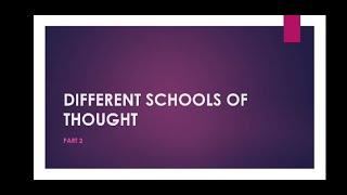 Economics School of Thoughts