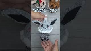 Boba Eevee Link in bio #eevee #pokemon #crochet #crochetpattern #pokemon #amigurumi #crocheteevee