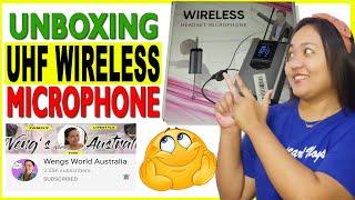 UNBOXING UHF WIRELESS MICROPHONE | BIRTHDAY GIFT OF WENGS WORLD AUSTRALIA