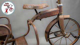 Epic Vintage Tricycle Restoration: Reviving the Most Extremely Rusty Tandem Trike !