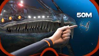 Gargantuan Leviathan Meets Its Baby in Subnautica