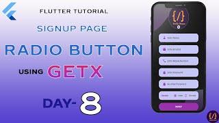 Flutter Tutorial | Radio Button using GetX |  Day 8