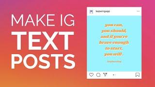 How to Make Text Posts for Instagram (Free and Online)