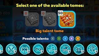 How many Legendary talent was in 50 piecies Big talent tomes? #hustlecastle