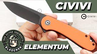 Нож CIVIVI Elementum, D2 Black, G10 Orange