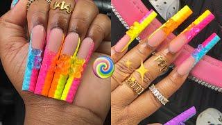 RAINBOW GUMMY BEAR 3D CROCODILE NAILS  + Q&A 