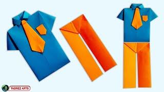  DIY - Origami | Paper Shirt - Pant | Paper Craft [Tabrez Arts]