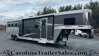 New 2025 Merhow 3 Horse Trailer | 13' Farmhouse LQ with Slide Tour