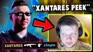 s1mple Reacts To XANTARES PEEK Moments CSGO (RAGE & TILT!)