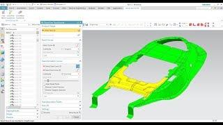 Modifying the springback surface with OMNI Free Transformer by curve in Siemens NX12.0