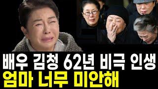 배우 김청 62년 어쩌다 이런 삶을 살았나.. "엄마에게 미안하다"