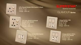 Super Star Decorative Gang Switch-Socket - Glamour Series