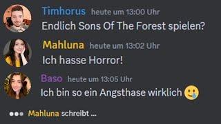 Mahluna und Baso spielen Sons Of The Forest. Es war lustig.