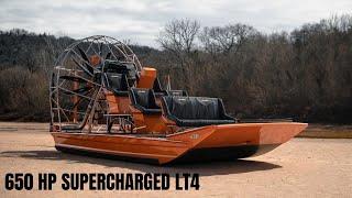 AeroWake Tunnel Hull Airboat w/ Supercharged LT4 Counter Rotator - Orangesicle