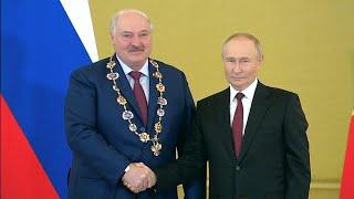 Putin awards Order of St. Andrew the Apostle the First-Called to Lukashenko // Kremlin, October 2024