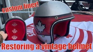 Restoring a vintage helmet - making a custom inner liner