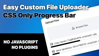 Craft a Slick Upload Progress Bar with Just CSS! - No Plugins Needed