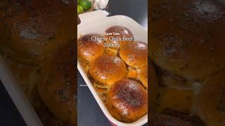 Cheesy Chilli Beef sliders !! Recipe in description below  please subscribe, save, share.