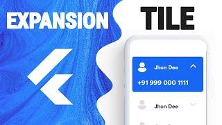 Flutter ExpansionTile Widget - Expand Tile