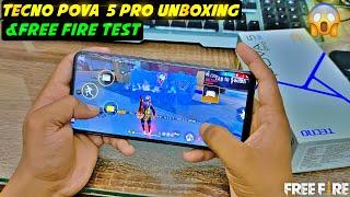 Tecno Pova 5 Pro Unboxing With Free Fire Test || Tecno Pova 5 Pro 5G Free Fire Test