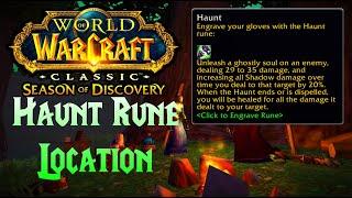 WoW SoD - Undead Warlock - Haunt Rune Location