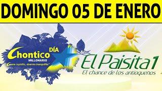 Resultados PAISITA y CHONTICO DIA del Domingo 5 de Enero de 2025 | CHANCE 