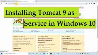 How to Install Apache Tomcat 9.0 as service in Windows 10