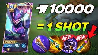 BUFFED KARRIE BEST 1 HIT BUILD 2024! THIS BRUTAL INSANE DAMAGE BUILD IS TOTALLY BROKEN!!